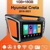 Car Radio Android Auto Carplay For Hyundai Creta 2016-2021 Multimedia Player Head Unit Stereo GPS Navigation BT WIFI 1+16GB