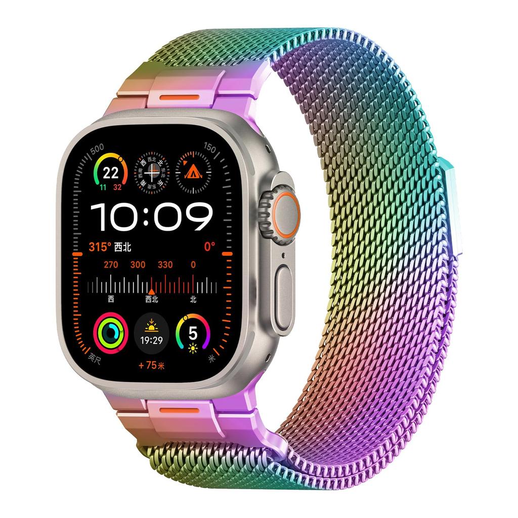 Для Apple Watch Ultra2 3 Ремешок 49 мм 46 мм 44 мм 41 мм 45 мм 42 мм 40 мм Миланская петля Браслет iWatch Серия 11 10 9 8 7 se Металлический ремешок