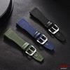 20mm 21mm 22mm Nylon Canvas Watch Strap for IWC Pilot Waterproof Sailcloth Sport Watch Band Cowhide Men's Women's Wrist Bracelet
