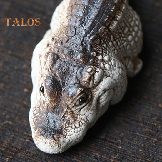 Чай с фиолетовым песком и крокодилом, домашнее животное, украшение ручной работы для домашнего офиса, чайного стола, чай кунг-фу, анимированная фигурка, статуя, орнамент, подарок для любителя чая