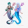 Cartoon Mermaid Ariel Iron On Heat Transfer Printing Vinyl Patches Sticker for Clothes DIY Appliques Washable Patches