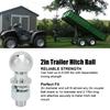 Trailer Hitch Ball, Akozon Stainless Steel 6000lb 2" Diameter Tow Hitch Ball, 1 X 2 1/8" Shank