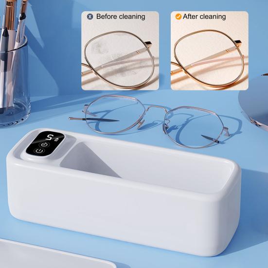 Ультразвуковой очиститель ювелирных изделий 45 кГц, емкость резервуара для воды 300 мл, цифровой таймер, машина для чистки колец и очков