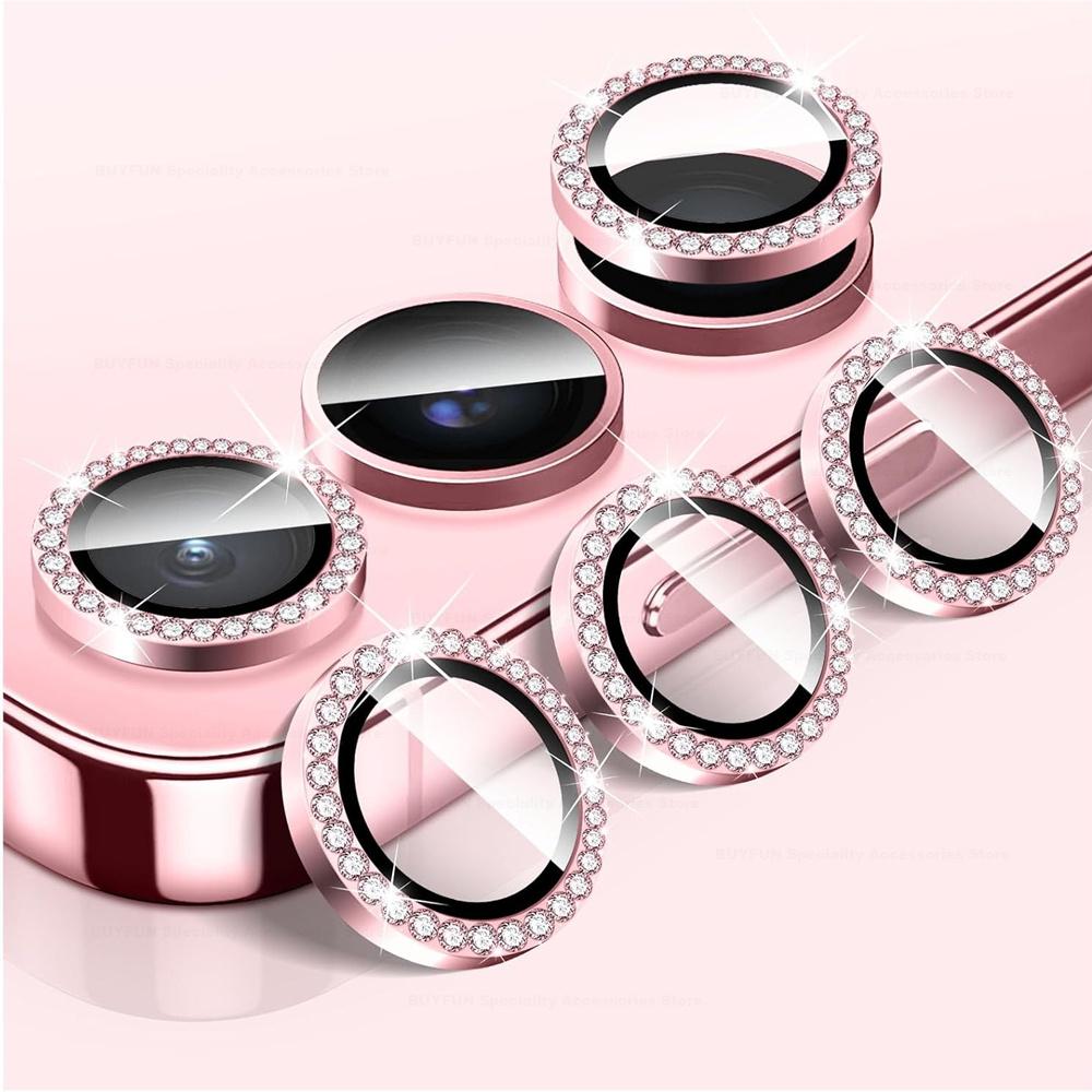 Для Samsung Galaxy A16 4G 5G Diamond Camera Lens Protector Блестящая закаленная стеклянная задняя крышка объектива Алюминиевое металлическое кольцо Galaxy A06
