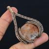 Sunstone Gemstone Pure Copper Wire Wrapped Designer Handmade Pendant Jewelry Gift For Love