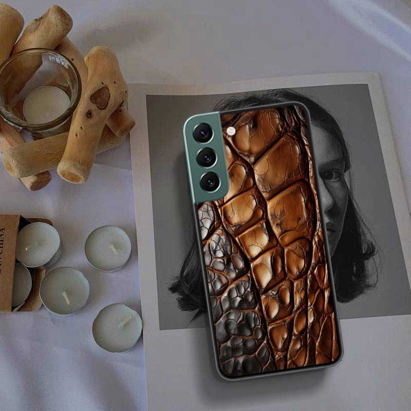 Чехол для телефона под крокодилью кожу для Samsung Galaxy S22 S25 Ultra S21 S10 Plus S26 Edge S20 S23 S24 FE Чехол Силиконовый Мягкий ТПУ Прозрачный