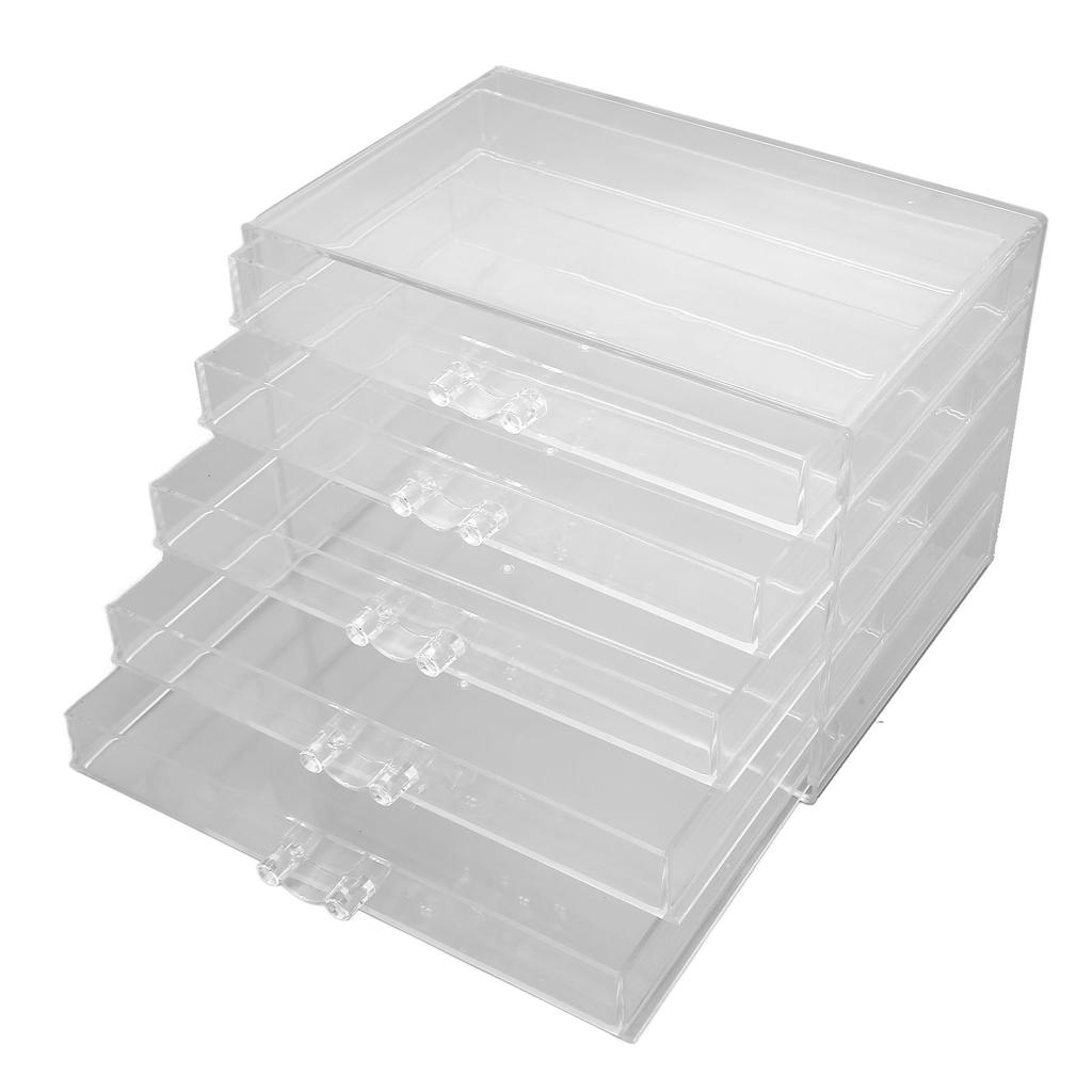 Acrylic Jewelry Box 5 Drawers Transparent Dustproof Detachable Earring Storage Box Organizer for