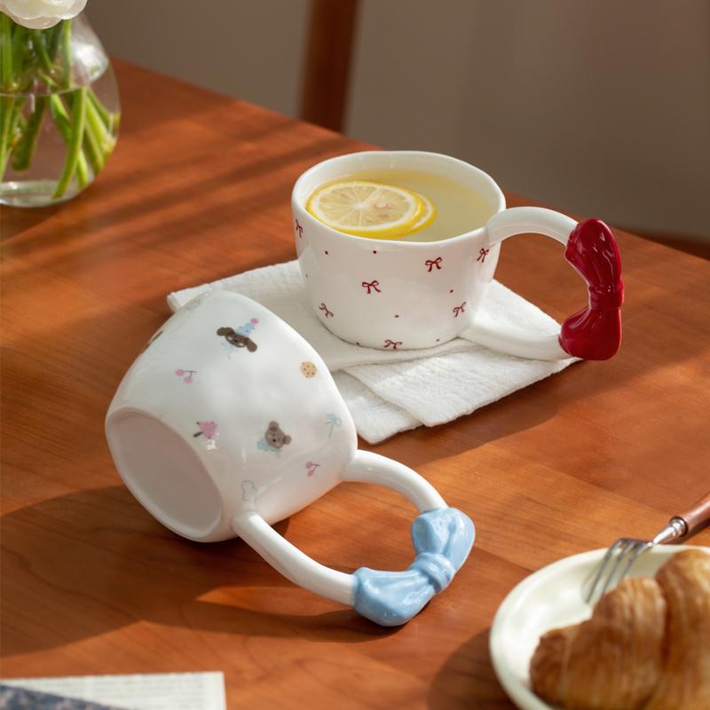 Изысканные мультяшные милые керамические кофейные чашки для домашнего завтрака, овсянки, молока, модные современные офисные кофейные чашки