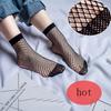 1Pair Punk Women Girls Sexy Black Hollow Out Breathable Mesh Fishnet Socks Female Gothic Stretchable Short Hosiery Ankle Socks