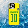 Футбольный чехол для телефона N-NeYmAr 10 для iPhone 16,15,14,13,12,11,Mini,Pro,SE,MAX Белый Матовый Ударопрочный Чехол