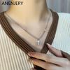 Double Cross Necklace Clavicle Chain INS Style Asymmetric Necklace For Women Jewelry Gift Wholesale