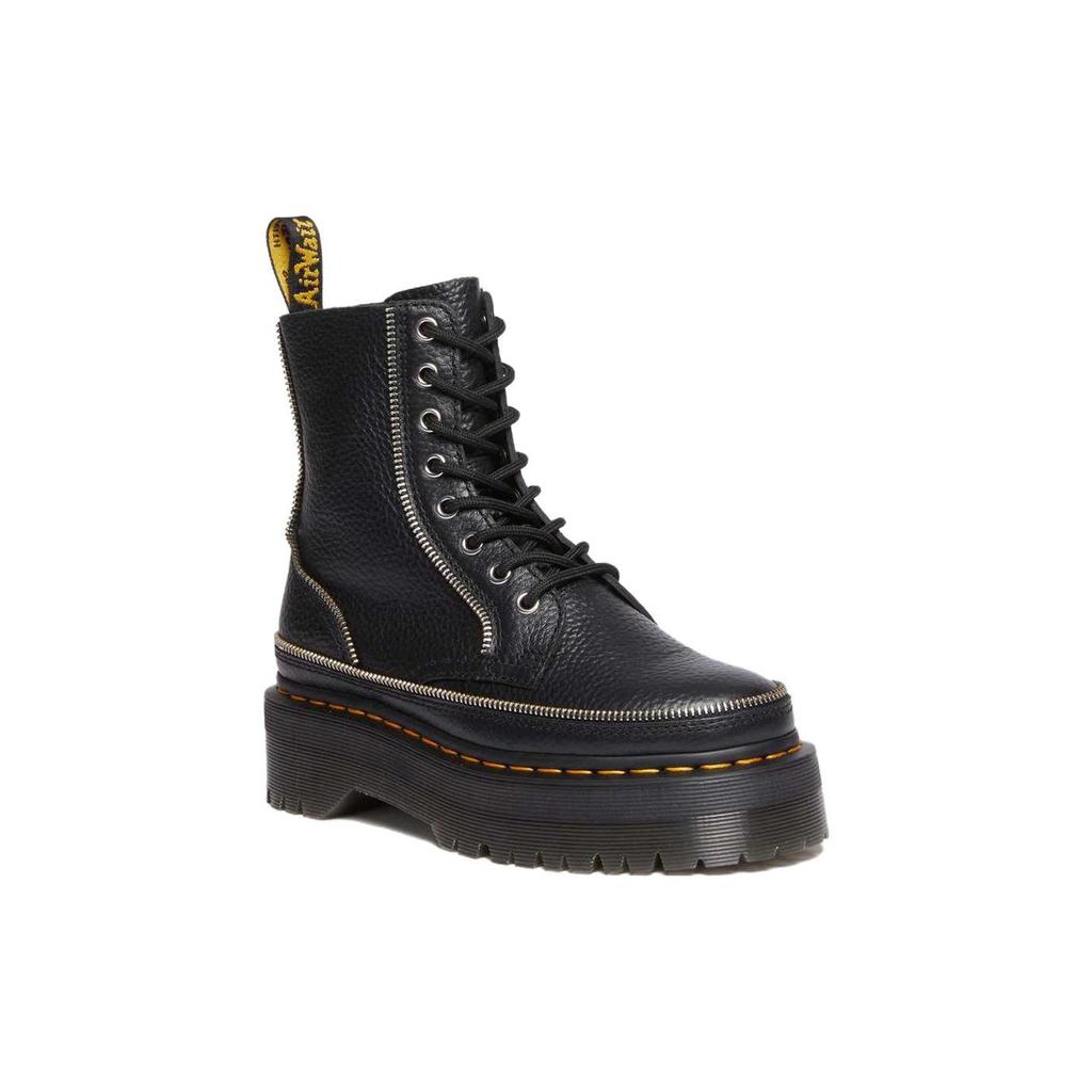 Dr. Martens Jadon Leather 8 Eyelet Thick Sole Short Boots Women Boots Black 30783001