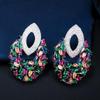 Эксклюзивный дизайн WWJ, суперроскошные многоцветные серьги-подвески с кубическим цирконием
