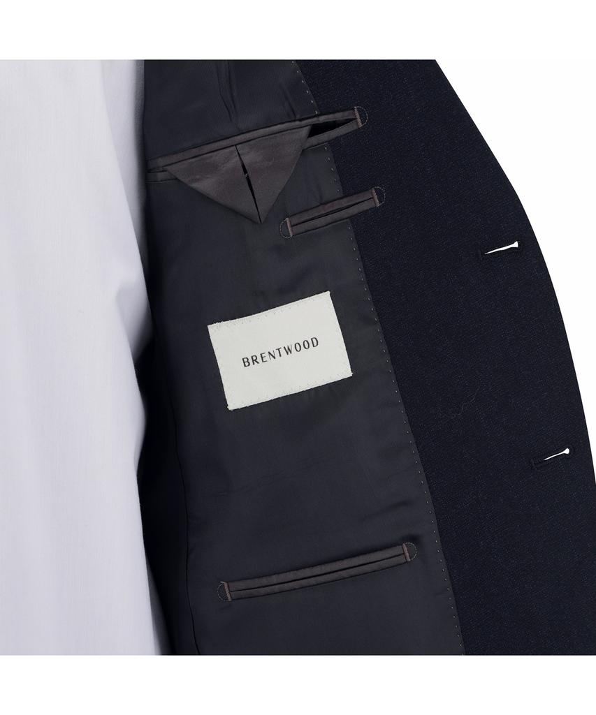 BRENTWOOD Wool Blended Micro Classic Suit Jacket - Navy Brfbw26742Nyx