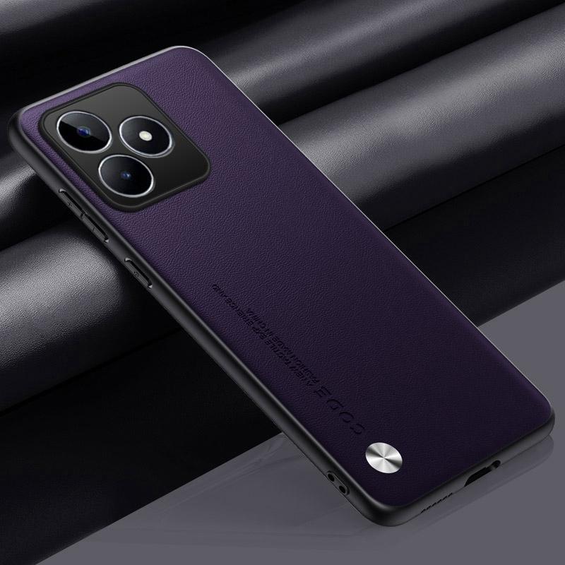 Роскошный чехол из искусственной кожи для Realme C51 C53 C55 4G, матовая задняя крышка, силиконовый чехол с полной защитой для Realme Narzo N53 N55