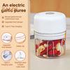 Электрический измельчитель чеснока 250 мл USB перезаряжаемый мини-овощерезка с магнитным замком безопасности чеснокодавилка для небольших кухонь автофургонов путешествий кемпинга