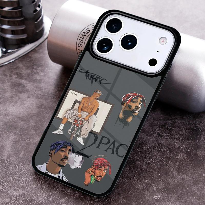 Чехол для телефона с изображением рэпера 2pac, певца Tupac для iPhone 17 16 15 Pro Max Air 14 13 12 11 Plus, противоударный чехол Capa