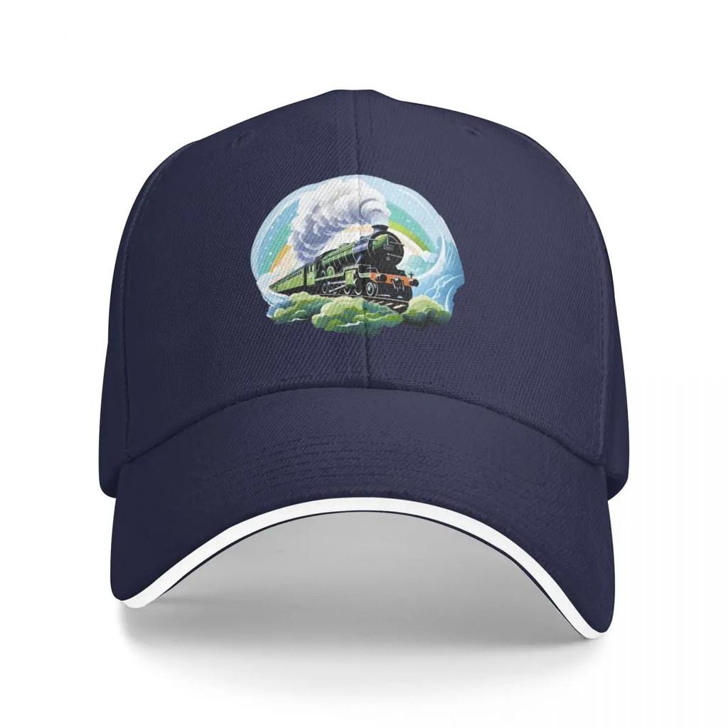 Поезд-паровоз Flying Scotsman Бейсболка День рождения Дизайнерская шляпа Шляпа Люксовый бренд Женская Мужская