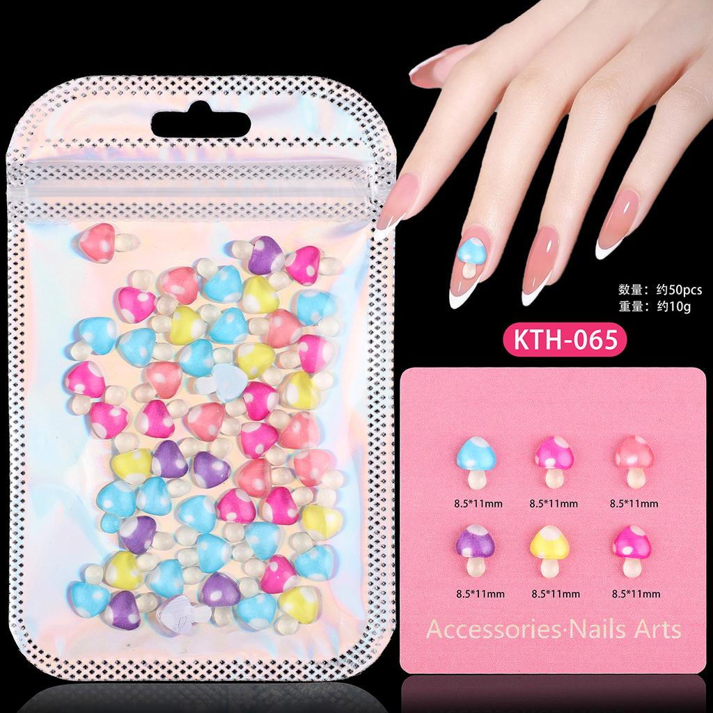 Nail Art Sweet Small Fresh Three-Dimensional Resin Candy Cookies Donuts Ice Cream Ice Cream Mixed Wear Nail Accessories