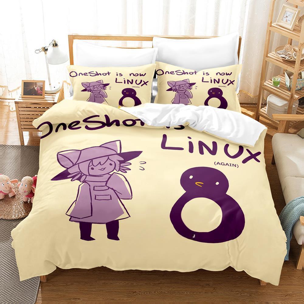 Новый игровой комплект постельного белья OneShot, односпальный, двуспальный, двуспальный, двуспальный, для взрослых и детей, комплект постельного белья с 3D-аниме