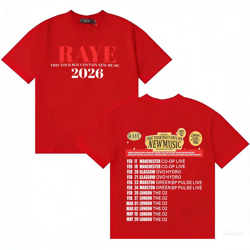 New Album Loose T Shirts Raye Double Sided Print Women Unisex Pop Oversized Crewneck Summer Fans Casual Short Sleeve T Shirt Unisex