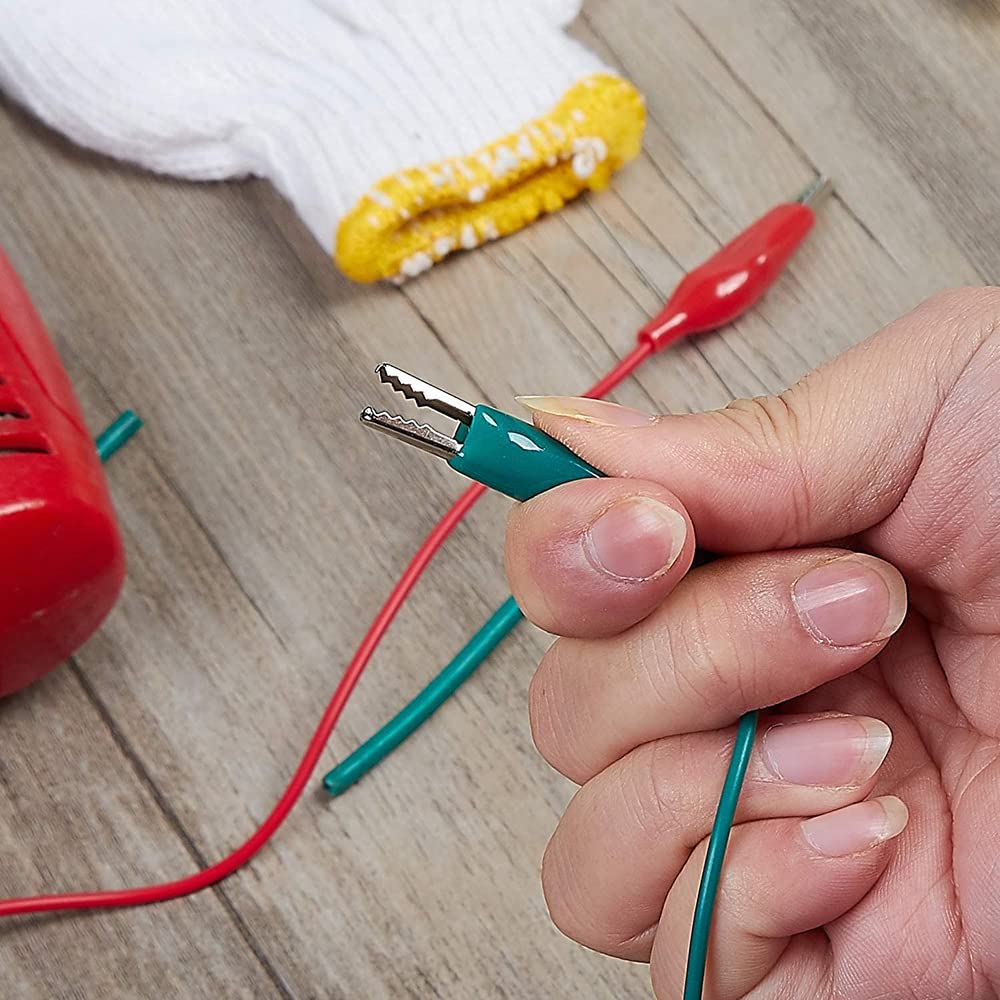 YFFSFDC 5 Цветов 30 шт. Тестовый провод 50 см Зажим типа "крокодил" Двухсторонний Электрический испытательный кабель