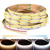 CCT COB LED Strip Lights High Density 608 LEDs/m 2700K To 6500K Changeable DC12V 24V Dimmable FOB Led Tape Lamp Linear Lighting