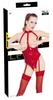 Black Level - Red Vinyl Bustless Crotchless Bodysuit 2XL