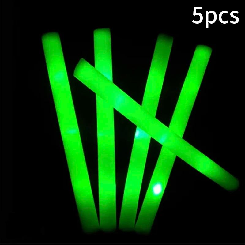 5pcs Flashing LED Light Colorful Light Stick Music Festival Birthday Wedding Party Supplies Party Bright Colorful Glow Stick