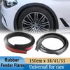 Universal Fender Flare DIY Car Wheel Eyebrow Rubber Protector Strip Guard Wheel-arch Trim Black Arch Extender