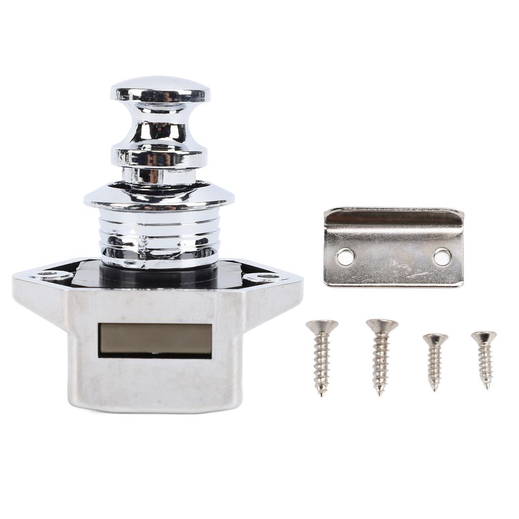 Push Button Latch Keyless Convenient Enhanced Security Easy Installation for RV Yacht Motorhome Caravan Chrome