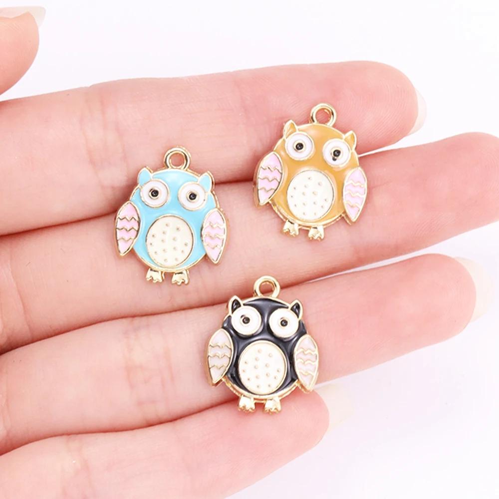 10Pcs 22*17mm Gold Colour Alloy Enamel Bee Pendant Oil Dripping Animal Charms for Jewelry Making DIY Necklace Earrings Accessory