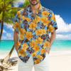Men's Fashion Loose Hawaiian Printed Short Sleeve Beach Shirt