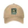 Let it Gogh Funny Vincent Van Gogh Starry Night Unstructured Baseball Cap Painting Distressed Cotton Hat Adjustable Snapback