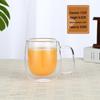 Креативная кружка из двухслойного стекла с ручкой - Изолированная для горячих/холодных напитков