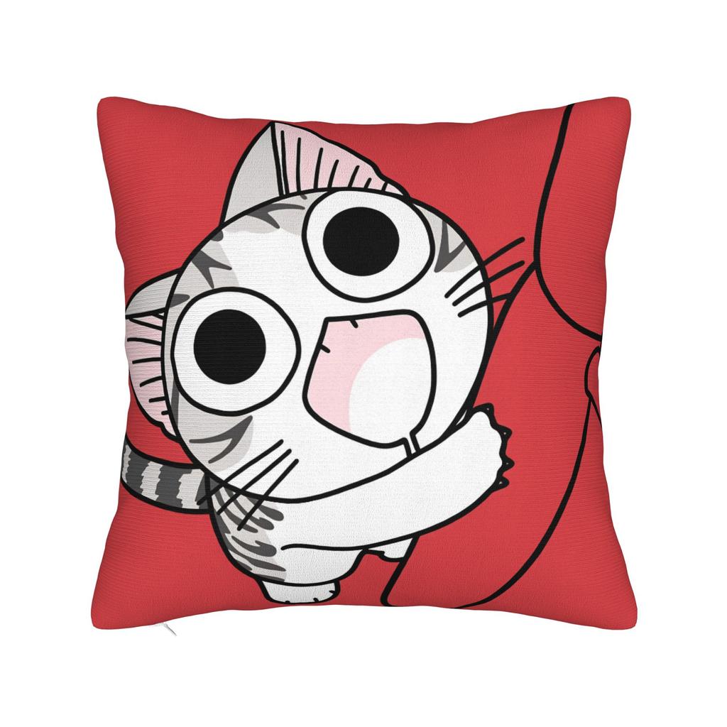 Pillow Cover CChis SSweet HHome Cat Novelty Pillow Case For Sofa Home Decor Pillowcases