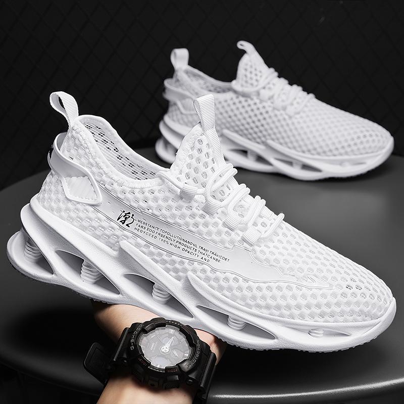 Men Shoes Summer New Breathable Mesh Hollow Tennis Shoes Man Running Sneakers Casual Sports Walking Shoes Tenis Masculino