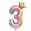32-дюймовый радужный фольгированный шар с цифрой, мини-цифровой фольгированный шар, металлический фольгированный шар для украшения дня рождения, свадьбы, вечеринки, фона