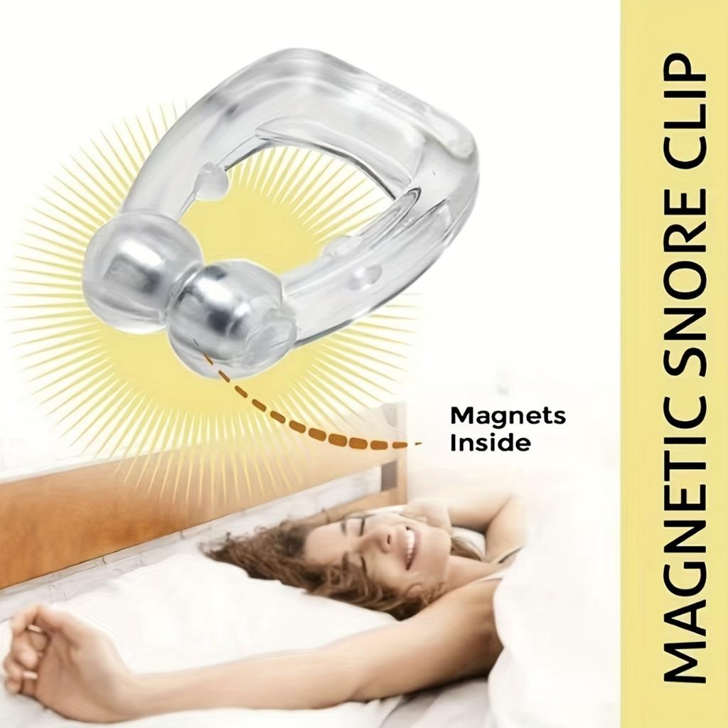 1 шт./2 шт. магнитный зажим для носа против храпа, улучшает качество сна и легко дышит ночью с помощью компактного устройства и футляра
