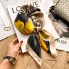 2025 Luxury Fashion Print 70*70cm Silk Square Scarf Women Soft Satin Hairband Neckerchief Tie Female Headband Foulard Bag Ribbon