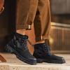 Ретро мужские ботильоны Водонепроницаемые повседневные кожаные ботинки Высокие ботинки для мужчин Нескользящие рабочие ботинки