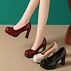 Женские туфли-лодочки, новые весенне-летние туфли на платформе и высоком каблуке, женские офисные туфли с квадратным носком, роскошные туфли на высоком каблуке для женщин