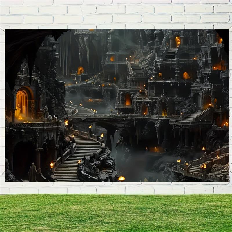 Background fabric for the Gothic Castle party: 39x59 inches, 70.8x90.5 inches - suitable for the living roomzyc