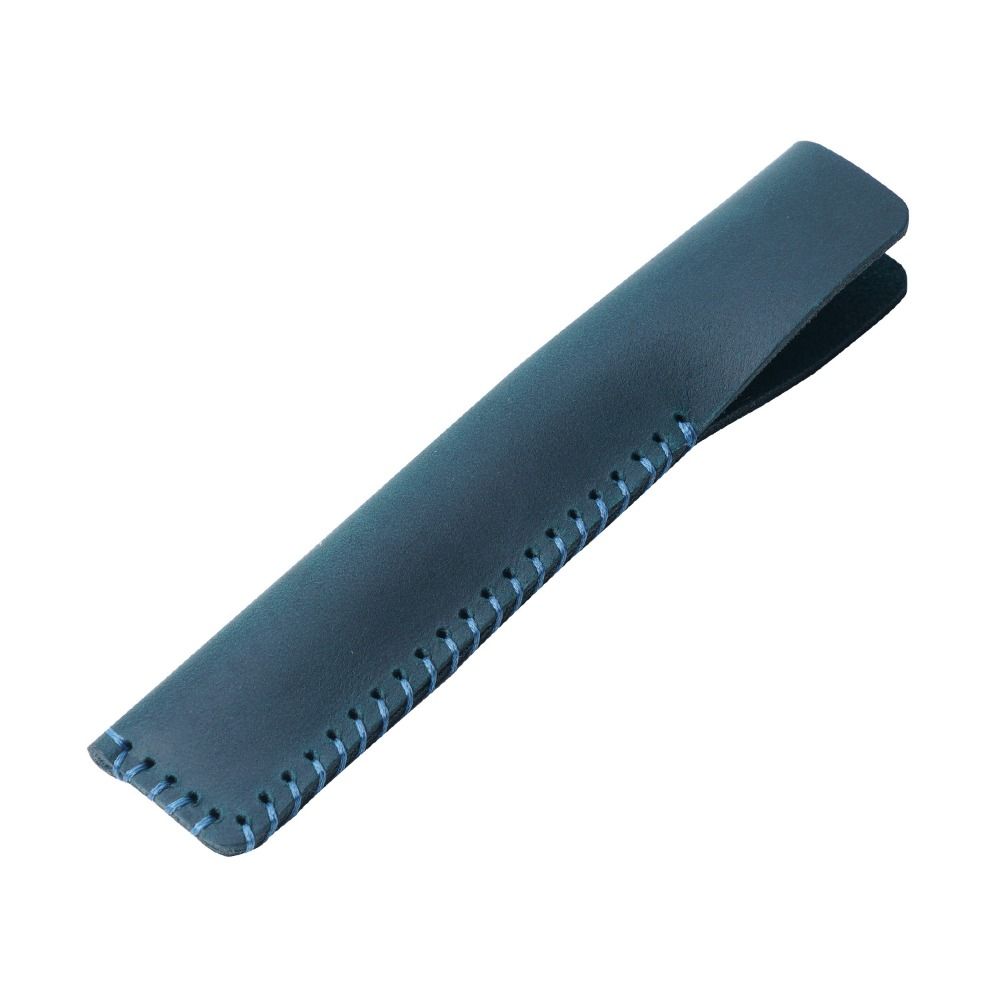 Handmade Cowhide Pencil Case Pencil Holder Pen Sleeve Pouch Retro Leather Pen Bag Crafts