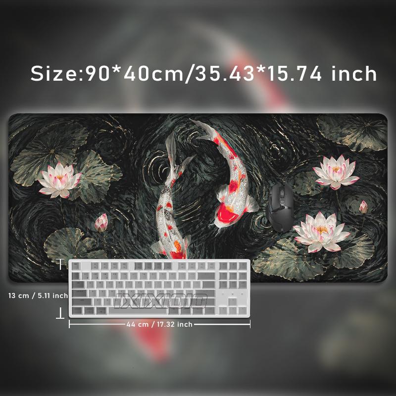 Mouse Pad Red Koi Art Gaming XL HD Mousepad XXL Desk Mats Mechanical Keyboard Pad Soft Carpet Non-Slip Desktop Mouse Pad