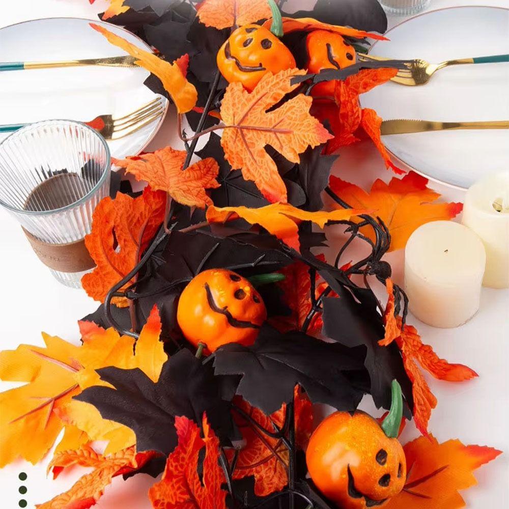 Silk Halloween Leaf Vines Realistic Artificial Hanging Vine Garland Home Decor