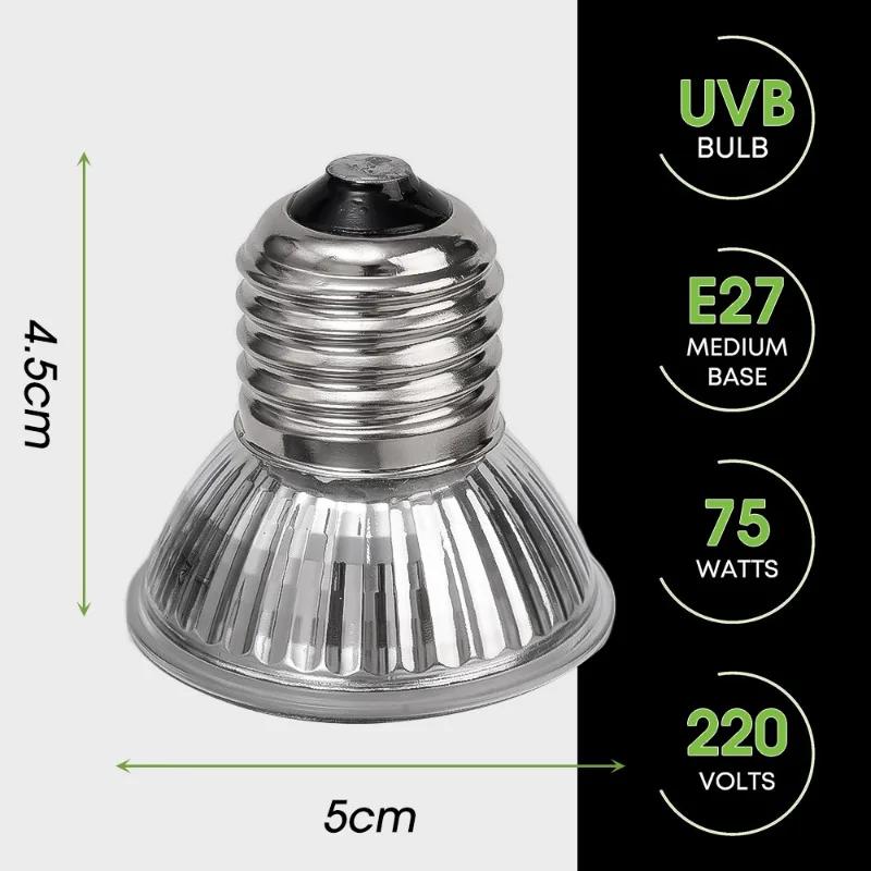 1-5 шт. UVA+UVB лампа для рептилий, черепахи греются, УФ-лампы, нагревательный свет, полный солнечный свет для амфибий 25/50/75 Вт