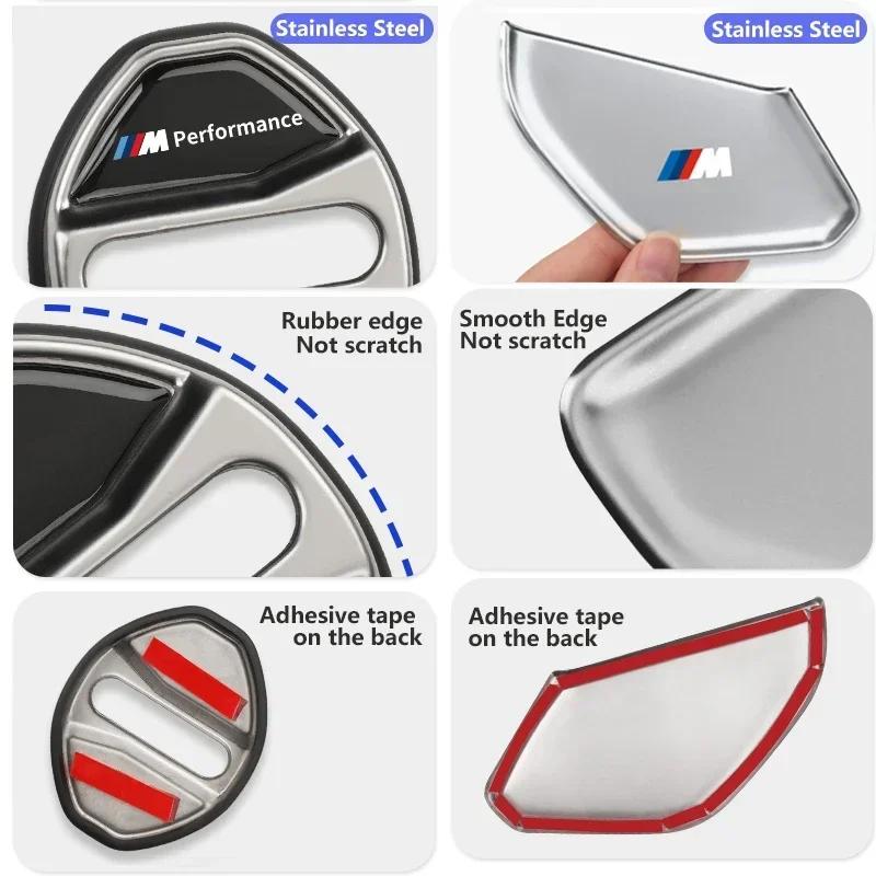 -Car Door Lock Covers Stainless Steel Car Inner Door Bowl Stickers Protective Stickers For BMW 5 Series G60 2024 2025 Accessorie e1
