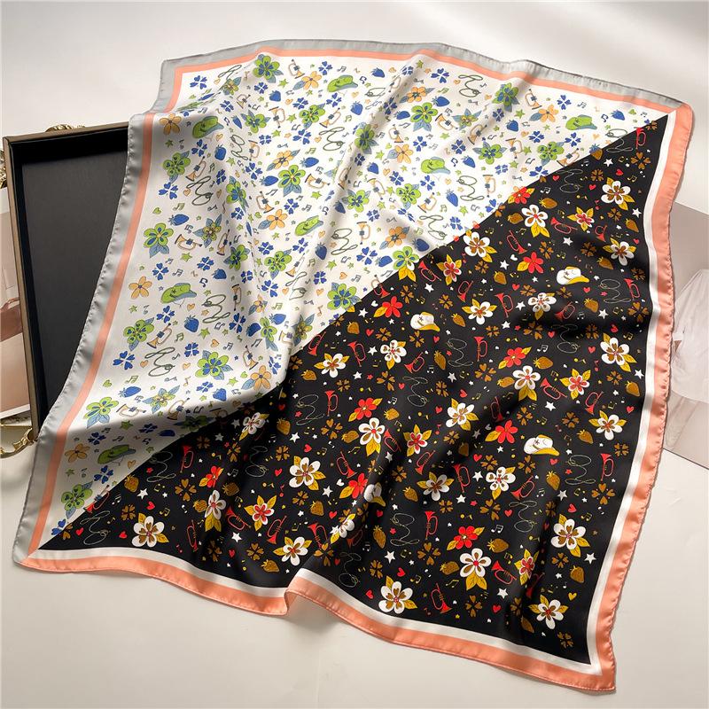 70 * 70cm New Silk Small Square Scarf For Women'S Neck Protection Professional Scarf Versatile Hair Tie Headscarf Scarf