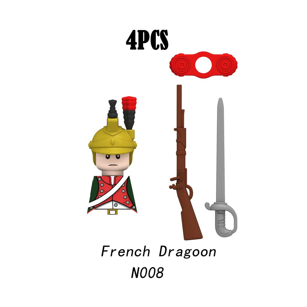 Военные Наполеоновские войны Солдаты Строительные блоки WW2 Русско-британская армия Фигурки Гвардия Пехота Оружие MOC Кирпичи Мальчик Игрушка
